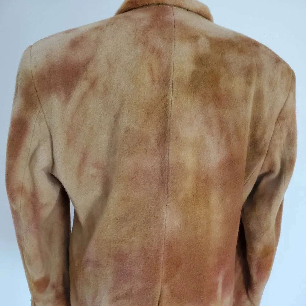 Ralph Lauren cowboy camel wool blazer small medium camo overdye brown tan 40 41